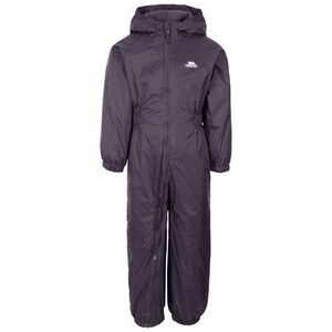 Trespass Little Kids Unisex Dripdrop Padded Waterproof Rain Suit / Dark Grey